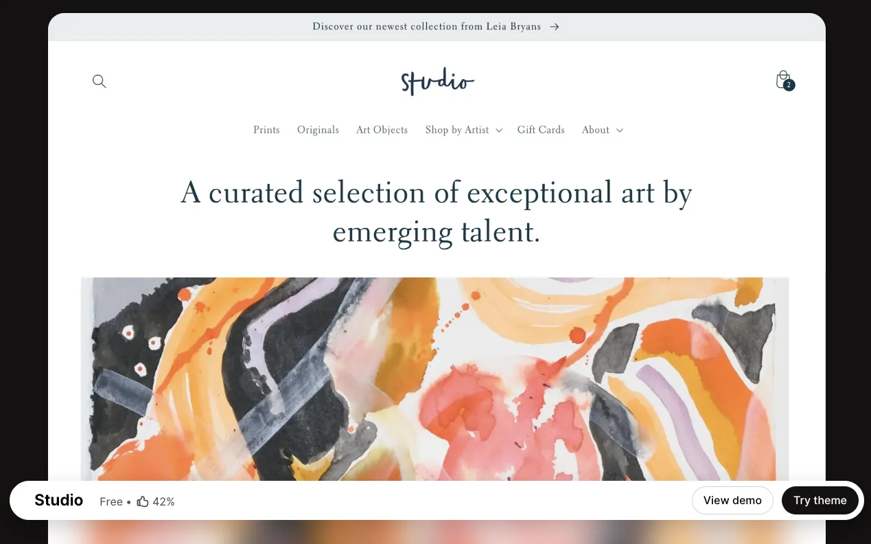 Studio shopify theme
